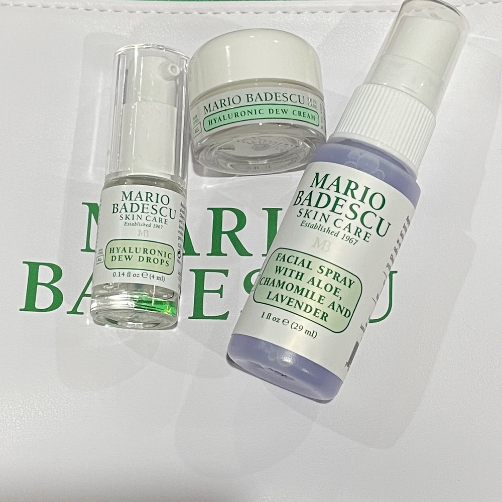 Mario Badescu Deluxe sample and cosmetic bag